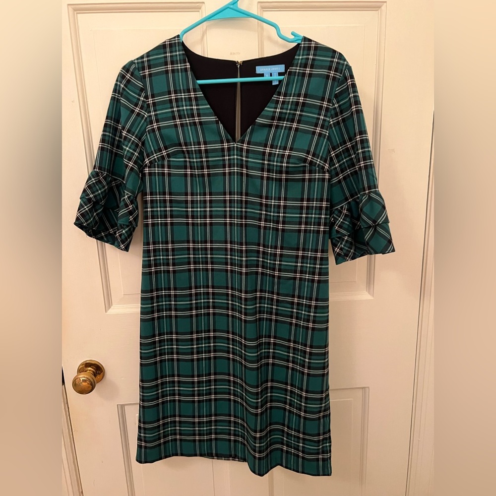 Draper James Tartan 3/4 Sleeve Dress